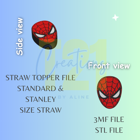 SPIDER GUY STRAW TOPPER STL FILE