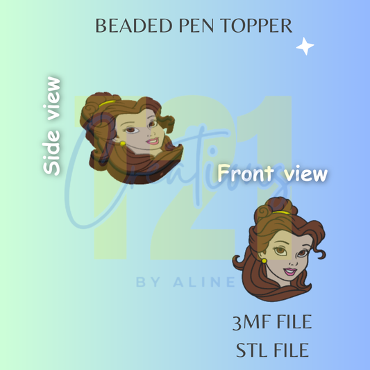 BEAUTY PEN TOPPER STL FILE