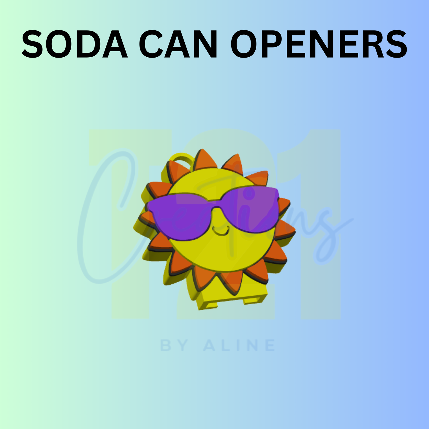 COOL SUN CAN OPENER KEYCHAIN