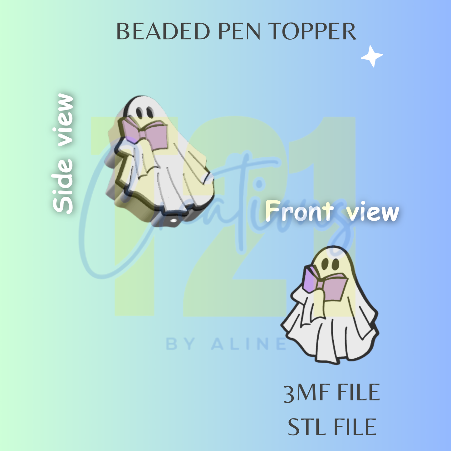 READING GHOST PEN TOPPER STL FILE
