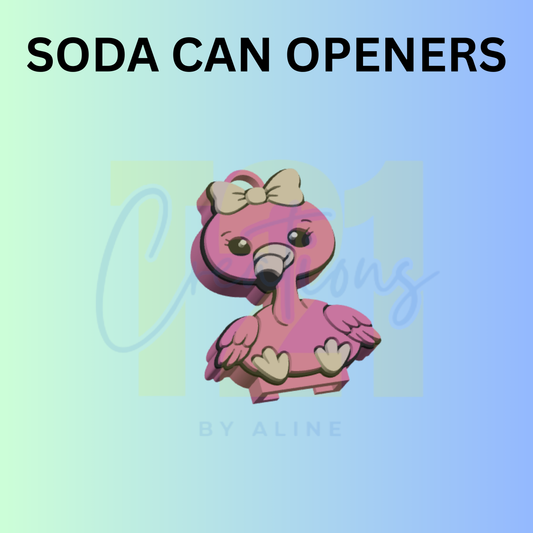 COQUETTE FLAMINGO CAN OPENER KEYCHAIN