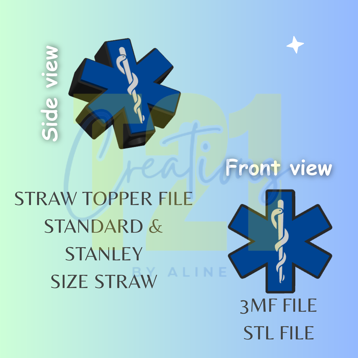EMT STRAW TOPPER STL FILE
