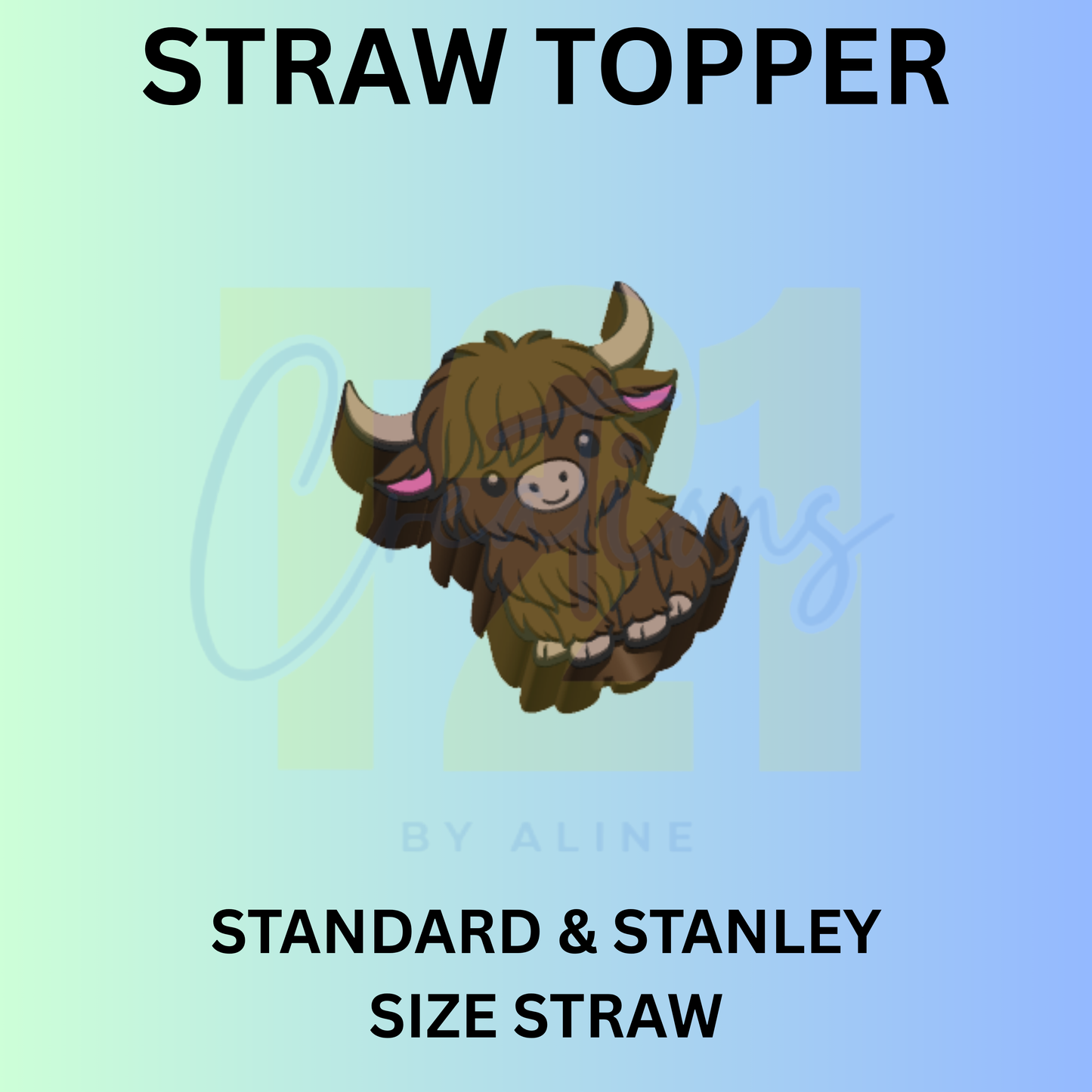 COW STRAW TOPPER