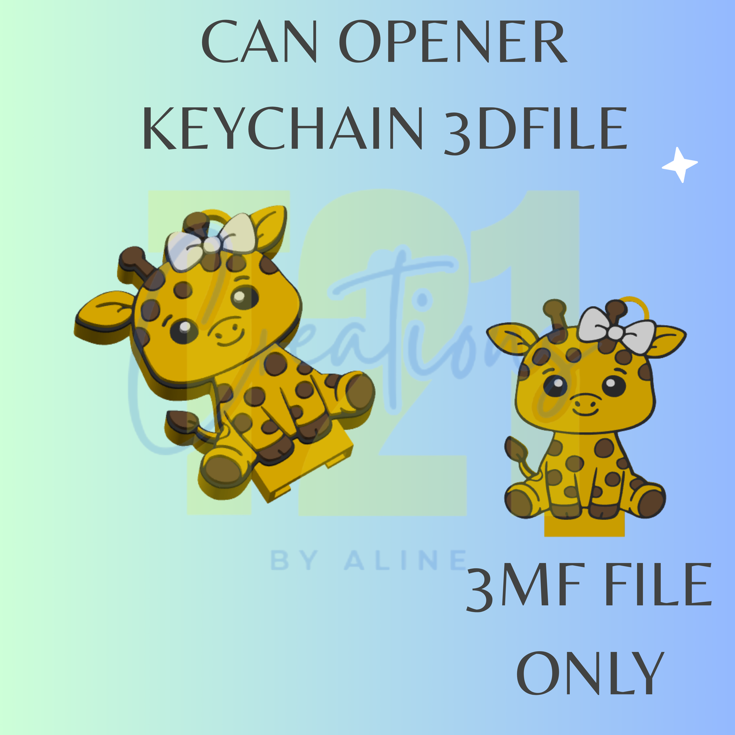 GIRAFFE CAN OPENER 3MF FILE