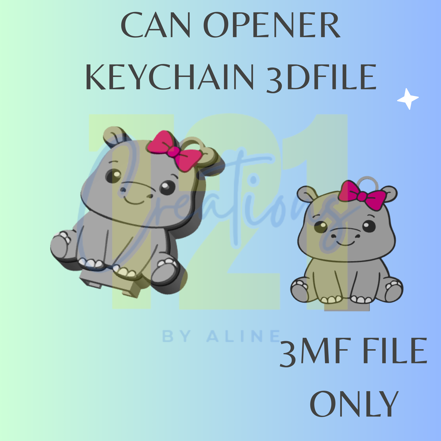 HIPPO CAN OPENER 3MF FILE