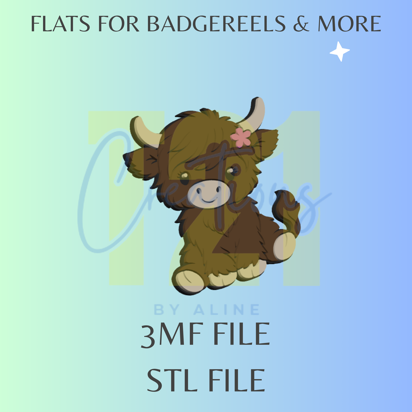 COW 5 FLAT STL FILE