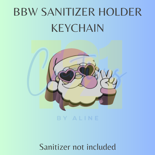 COOL SANTA BBW SANITIZER KEYCHAIN