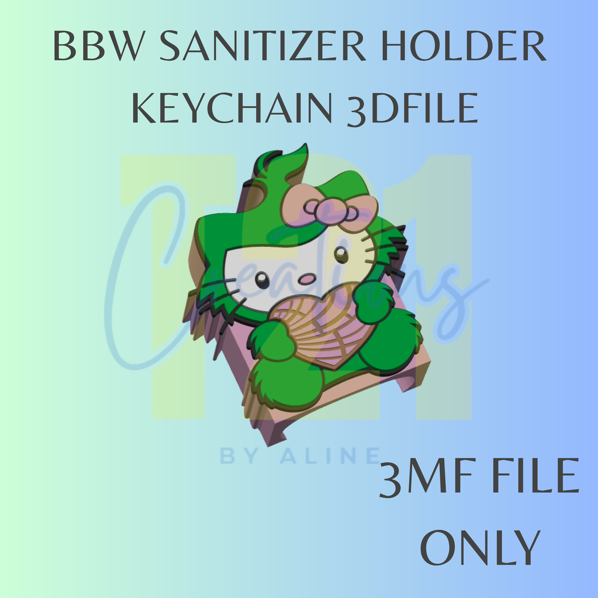 GROUCH CONCHA H-K BBW SANITIZER KEYCHAIN 3MF FILE