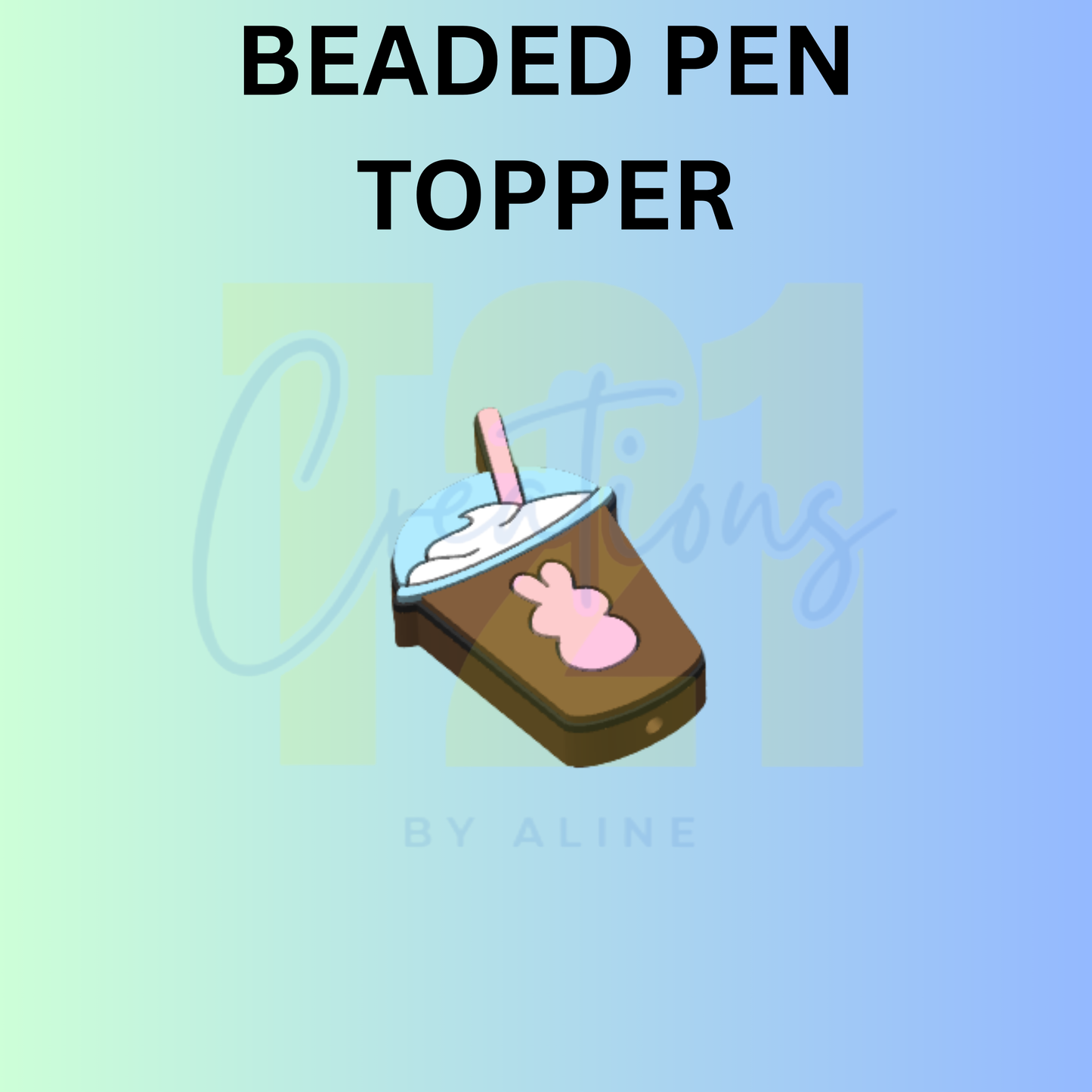 BUNNY COFFEE PEN TOPPER