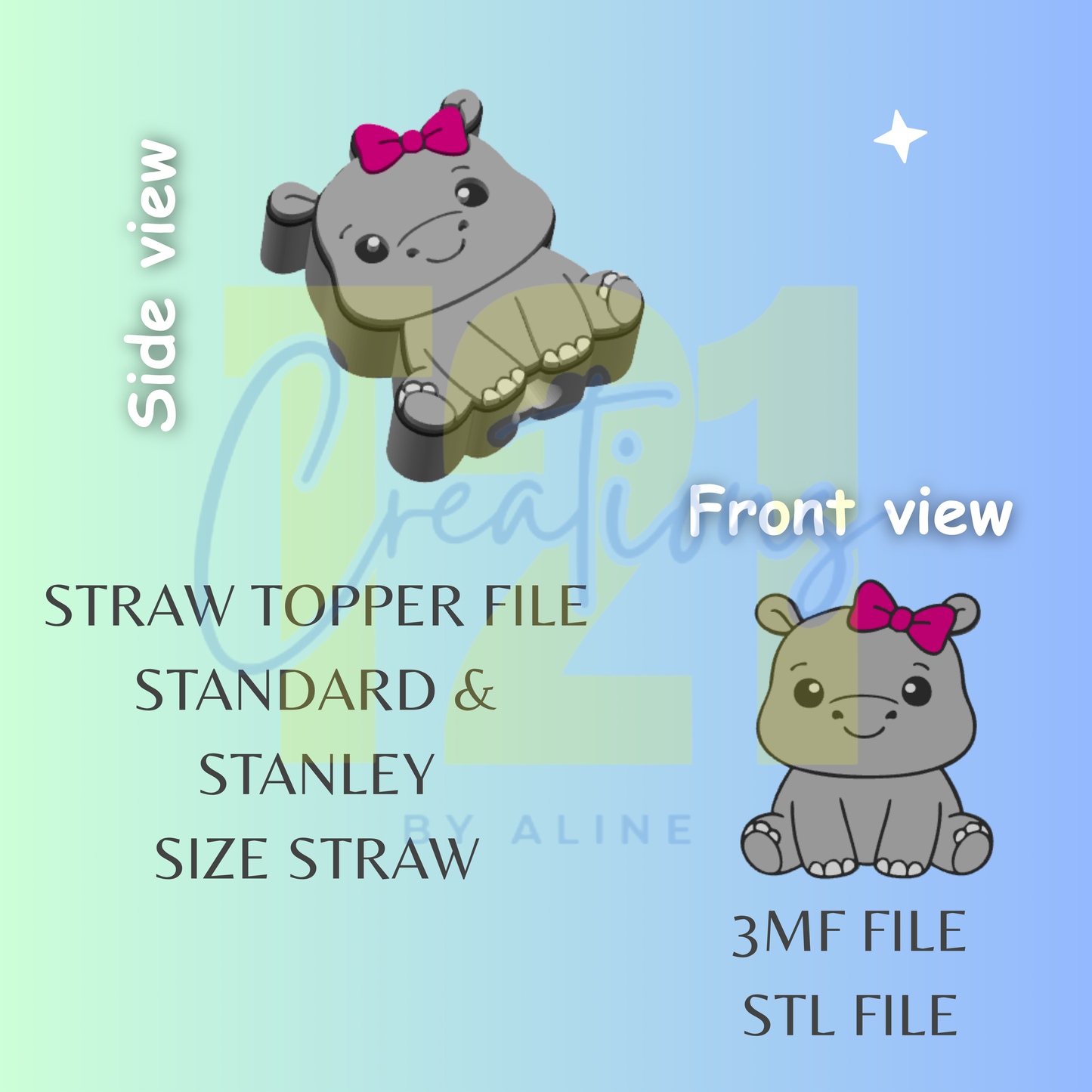HIPPO TOPPER STL FILE