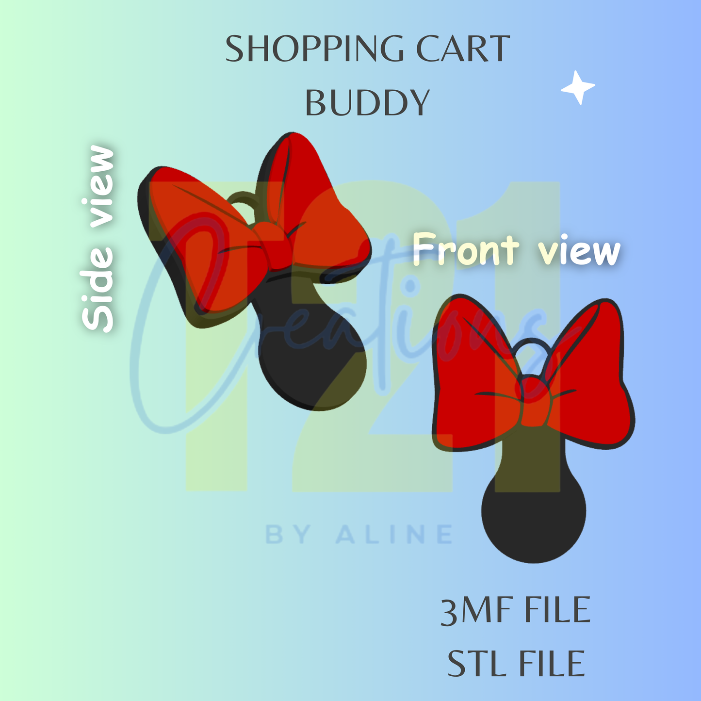 BOW 1 SHOPPING CART BUDDY STL FILE
