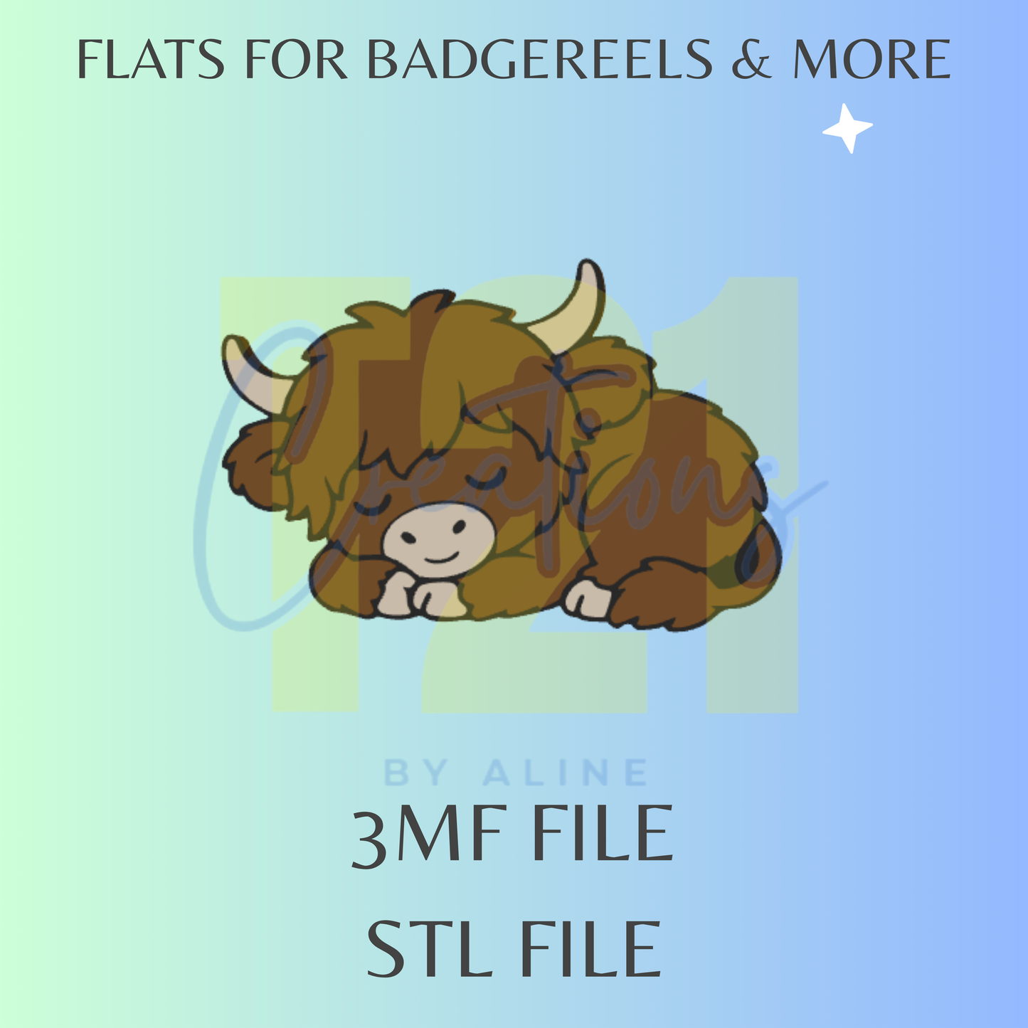 SLEEPING COW FLAT STL FILE