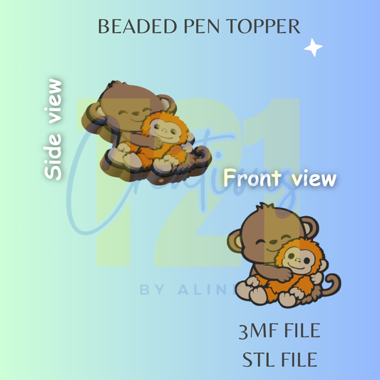 PUNCH MONKEY PEN TOPPER STL FILE