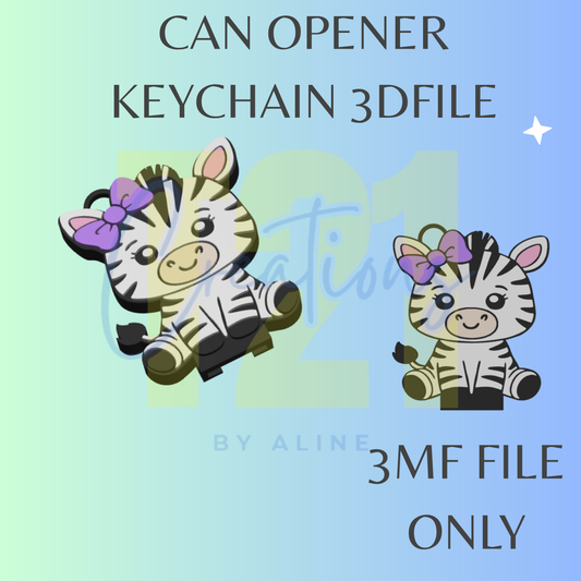 ZEBRA CAN OPENER 3MF FILE