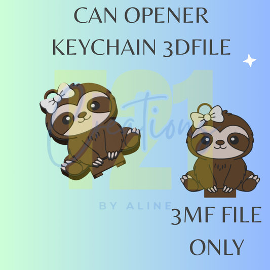 SLOTH CAN OPENER 3MF FILE