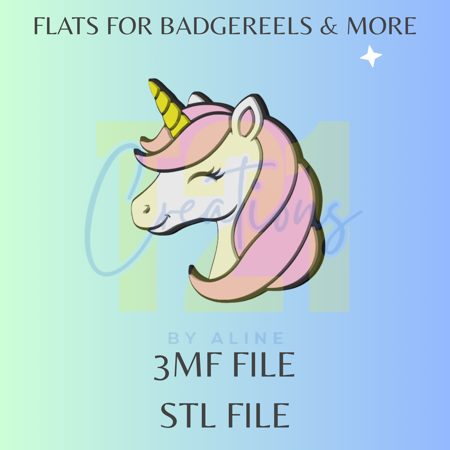 UNICORN 2 FLAT STL FILE