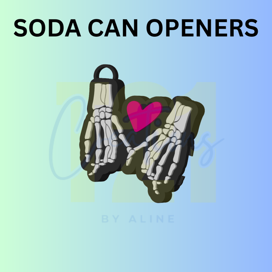 SKELLY HANDS CAN OPENER KEYCHAIN
