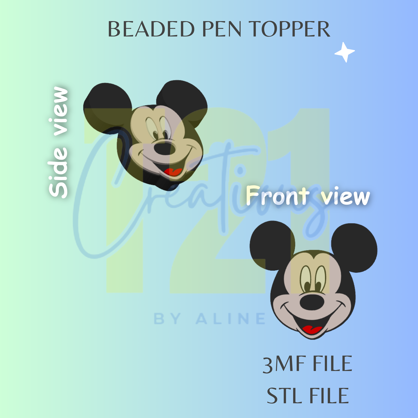 BOY MOUSE PEN TOPPER STL FILE