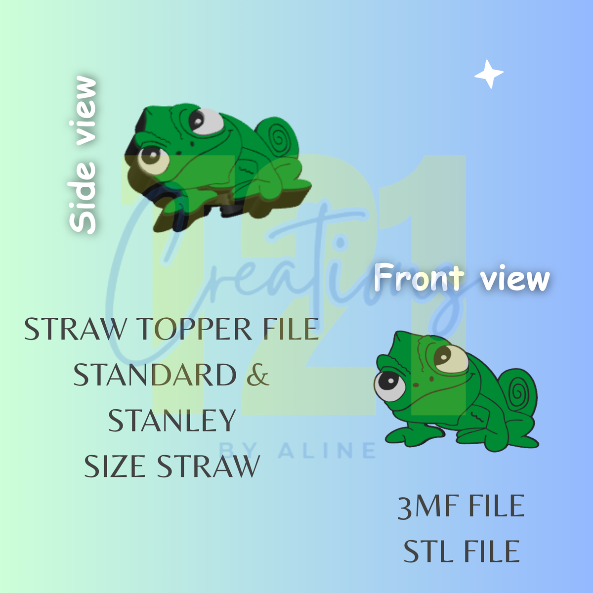 CAMELEON STRAW TOPPER STL FILE