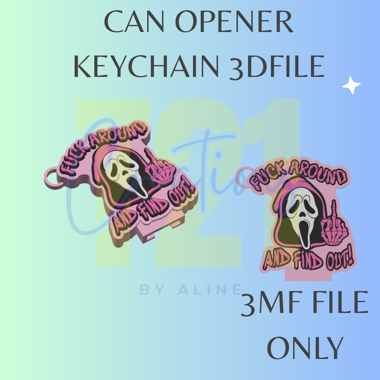 F AROUND CAN OPENER 3MF FILE
