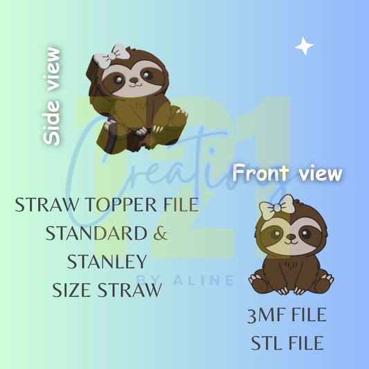 SLOTH TOPPER STL FILE