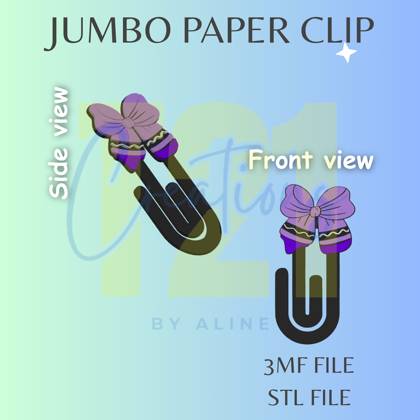 CRAYON JUMBO PAPER CLIP STL FILE