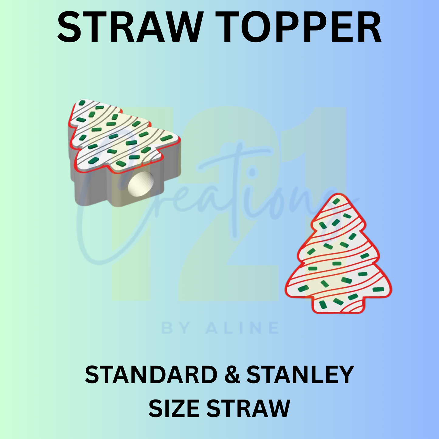 TREE CAKE STRAW TOPPER