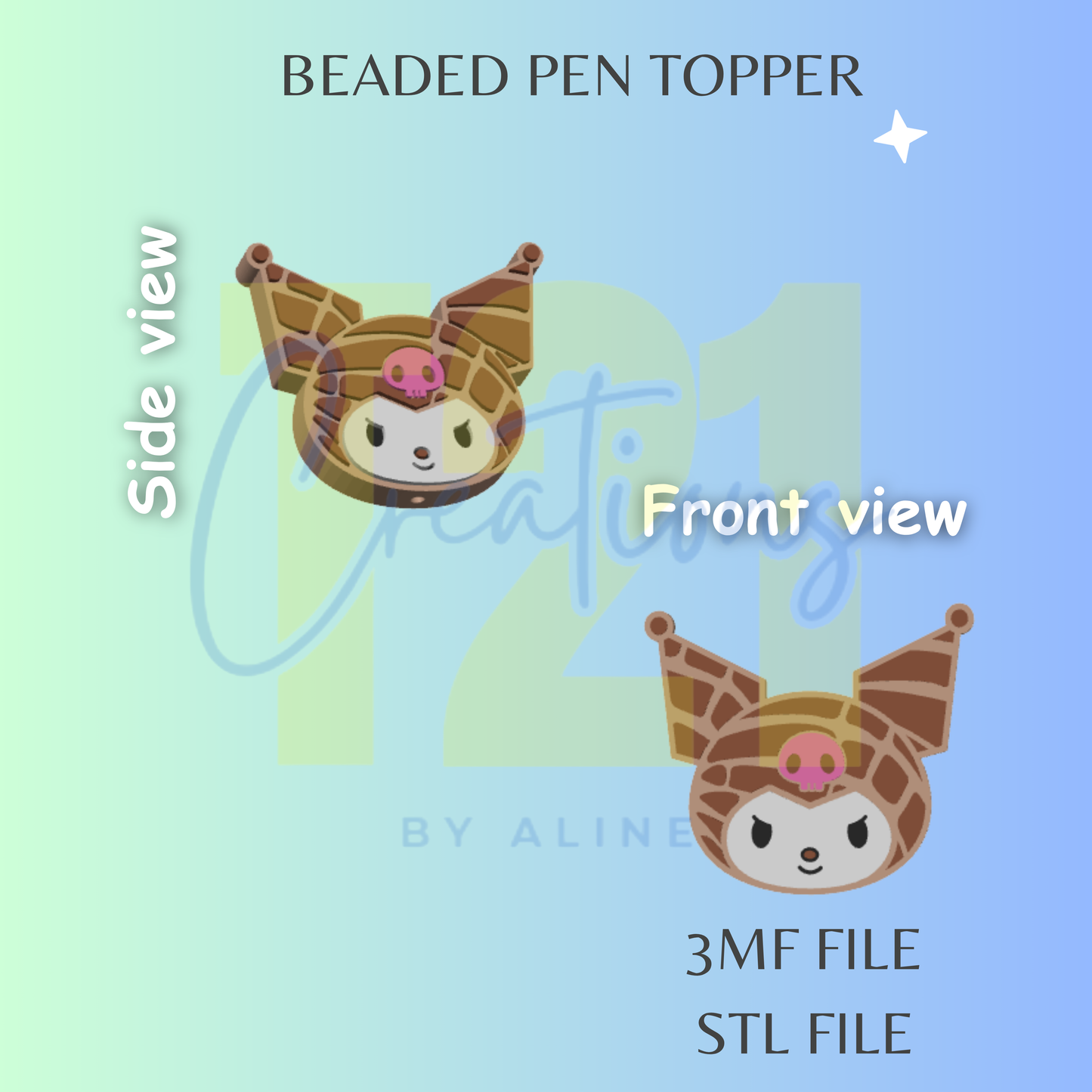 CONCHA KU- KU PEN TOPPER STL FILE