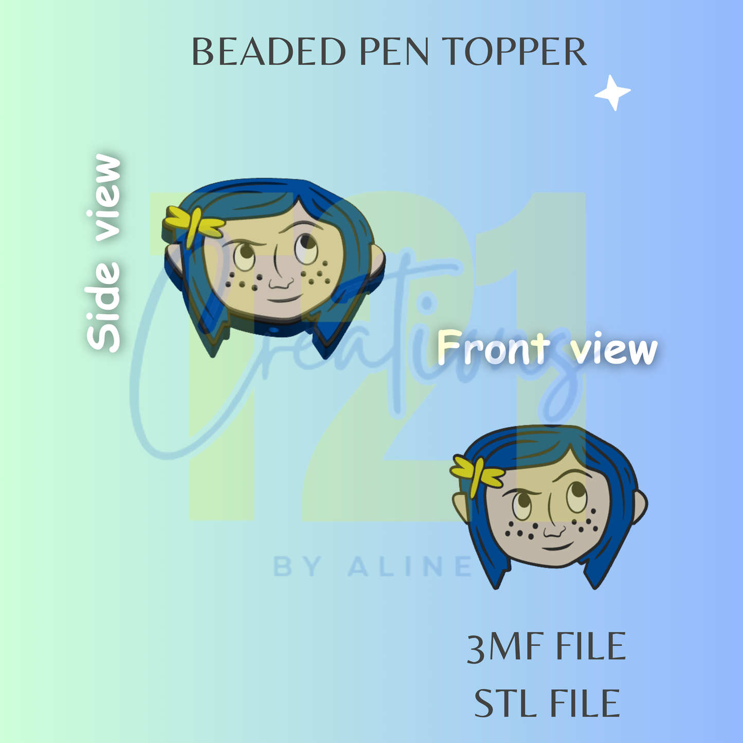CORA- LINE PEN TOPPER STL FILE