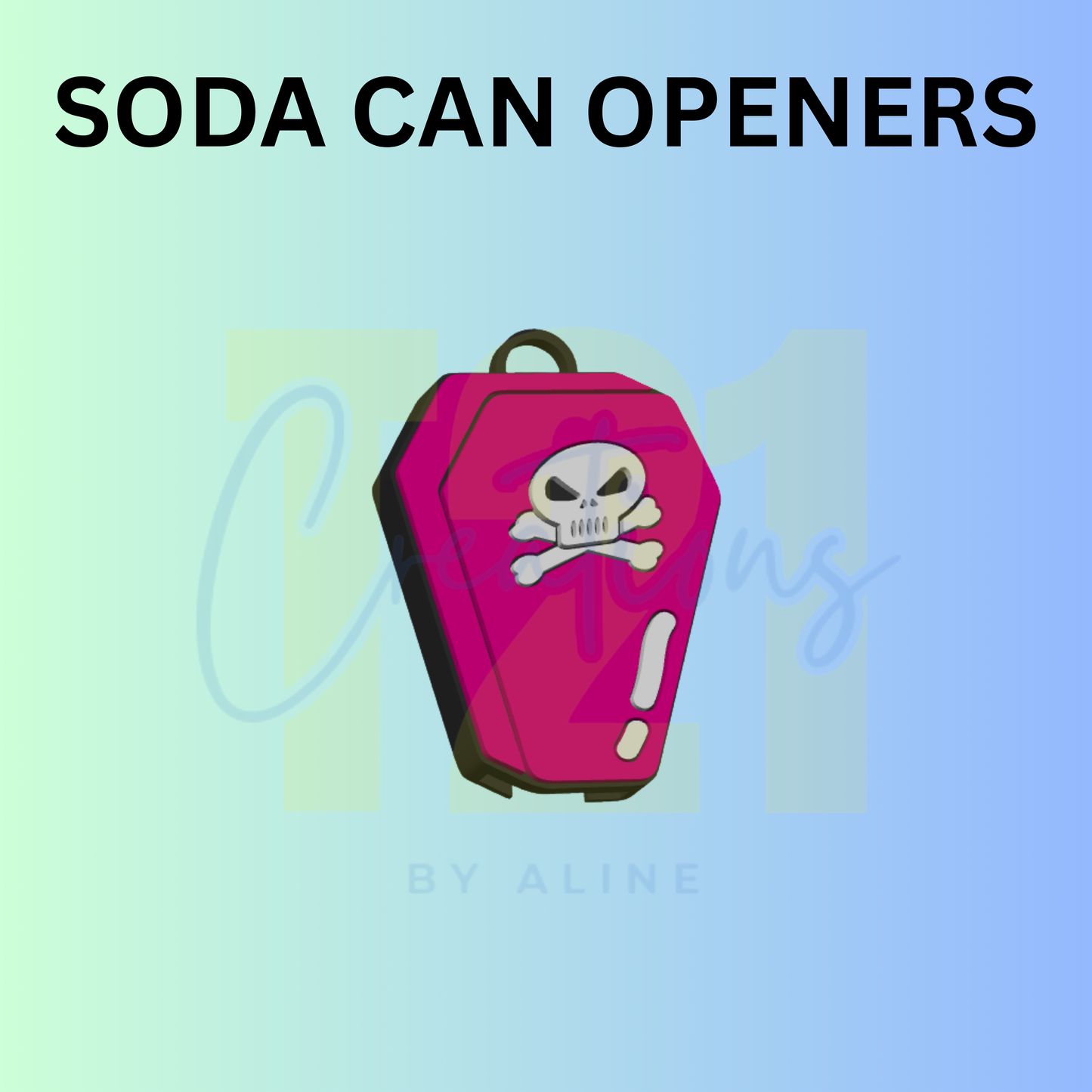 COFFIN CAN OPENER KEYCHAIN