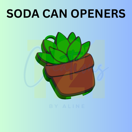 SUCCULENT CAN OPENER KEYCHAIN