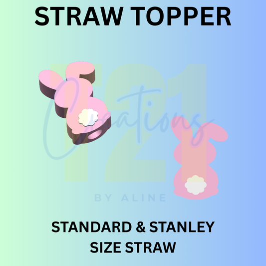 BUNNY TAIL STRAW TOPPER