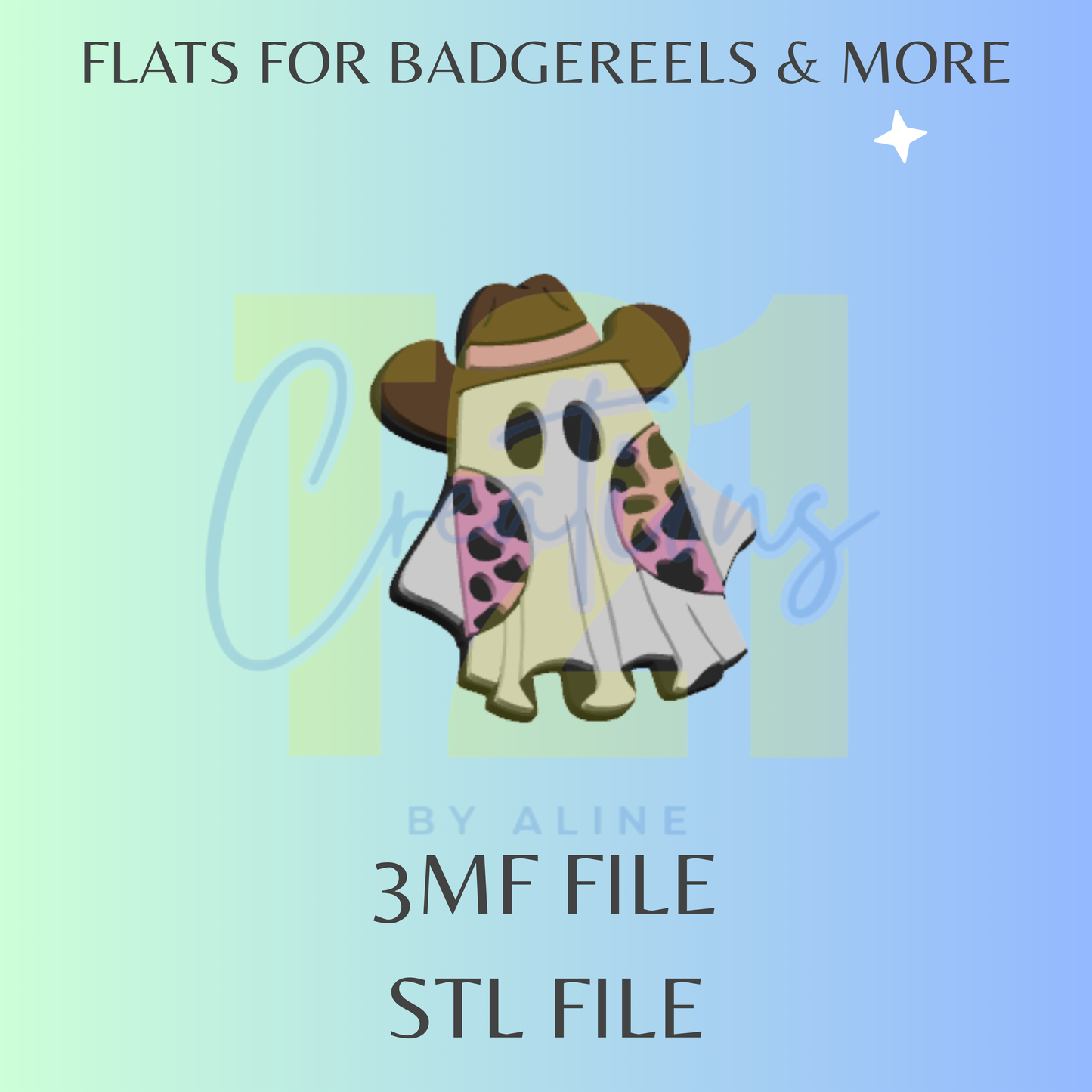 COWBOY GHOST FLAT STL FILE