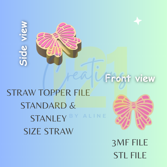 CONCHA BOW STRAW TOPPER STL FILE