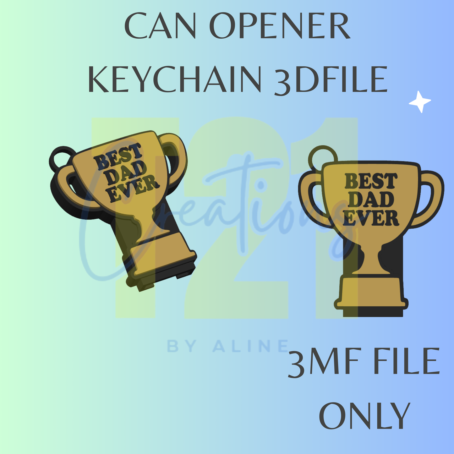 BEST DAD EVER CAN OPENER 3MF FILE