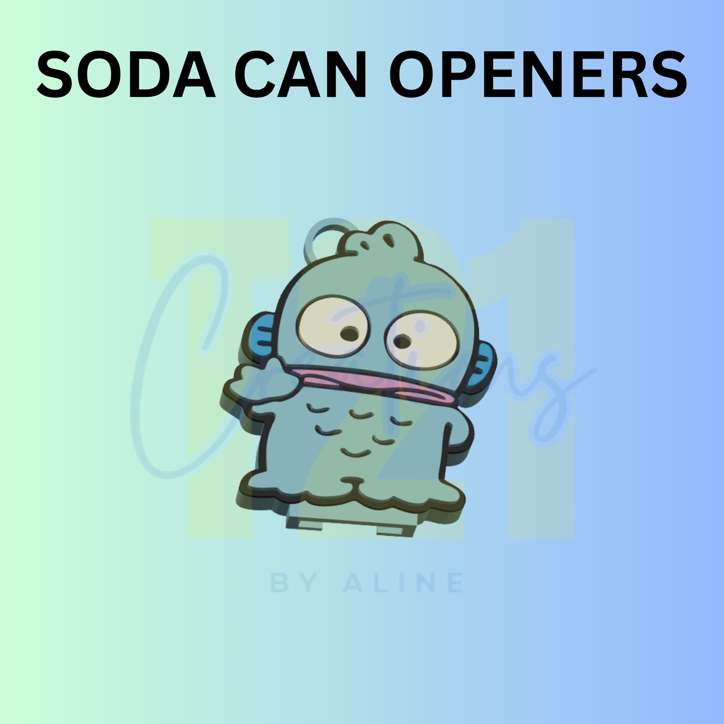 KAWAII FISH CAN OPENER KEYCHAIN