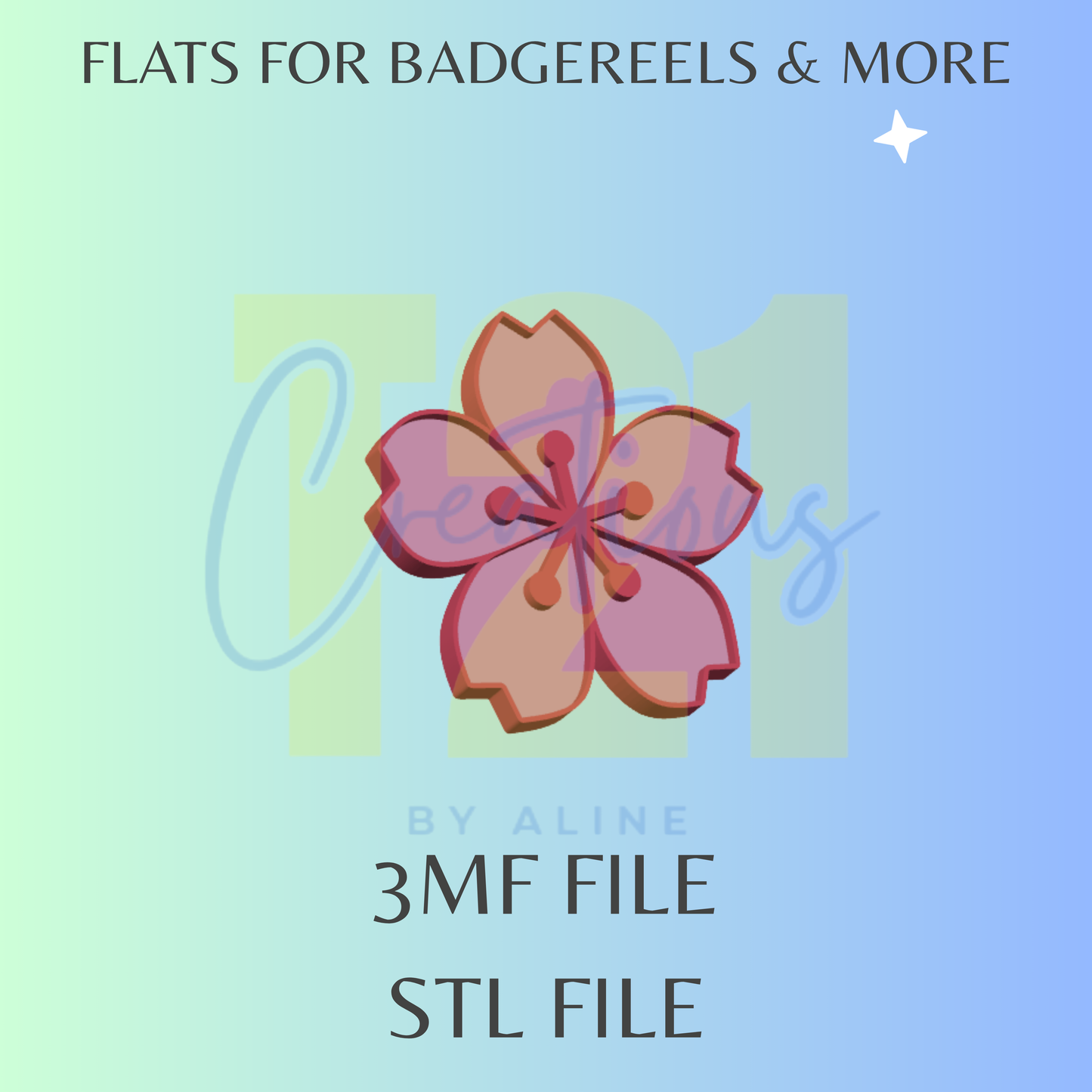 CHERRY BLOSSOM FLAT STL FILE