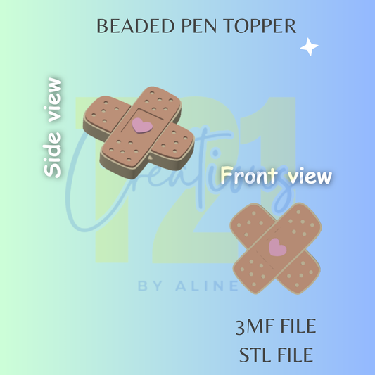BAND AID PEN TOPPER STL FILE