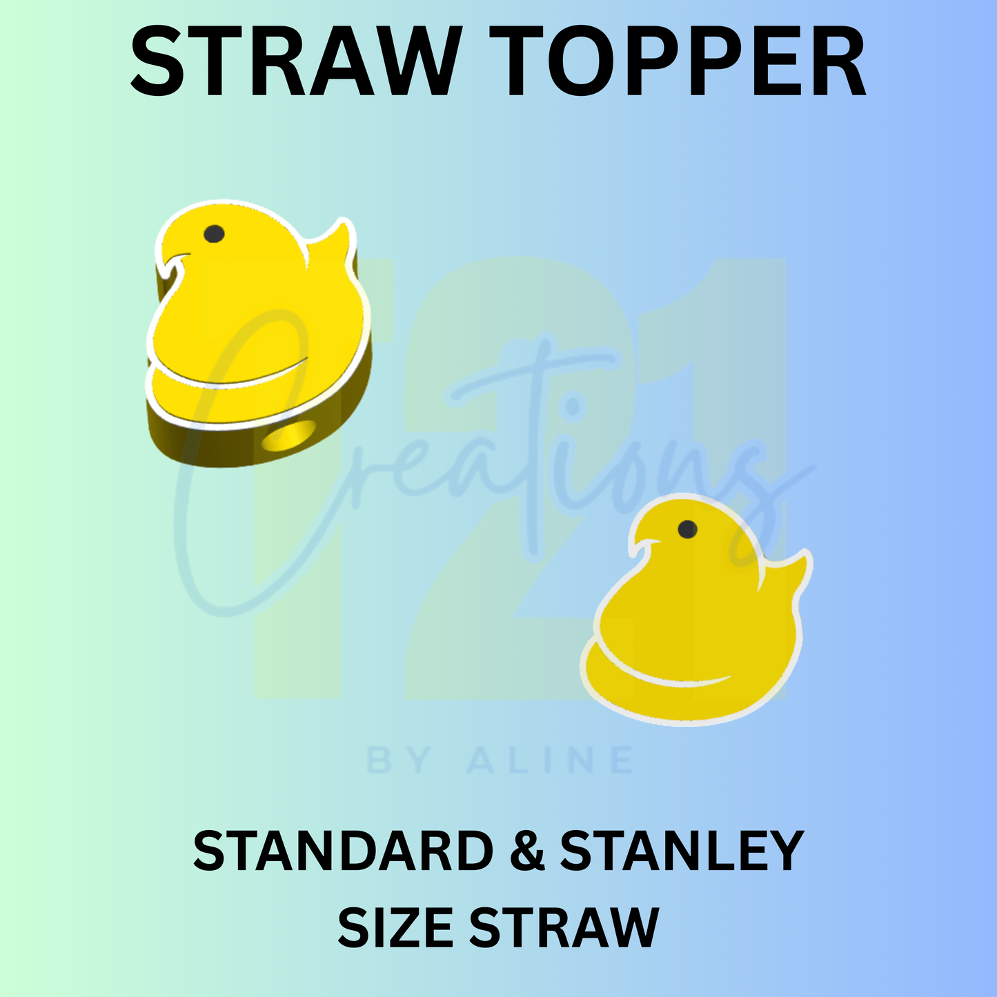 CHICK EASTER STRAW TOPPER