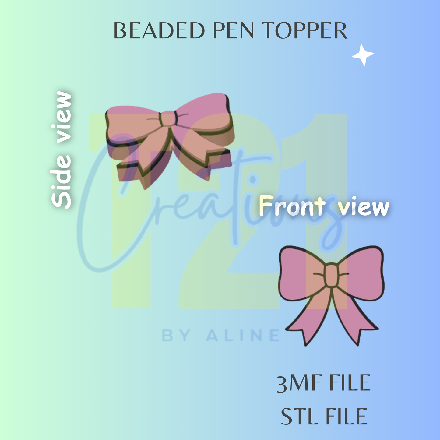 BOW 2 PEN TOPPER STL FILE