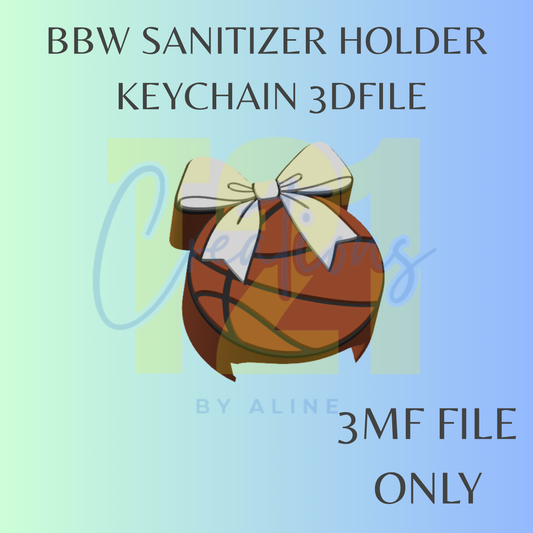 COQUETTE BASKETBALL BBW SANITIZER KEYCHAIN 3MF FILE