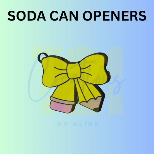 PENCIL BOW SODA CAN OPENER KEYCHAIN