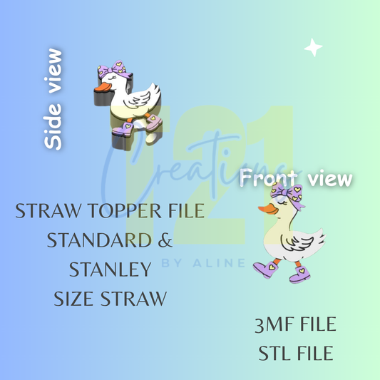 CUTE DUCK TOPPER STL FILE