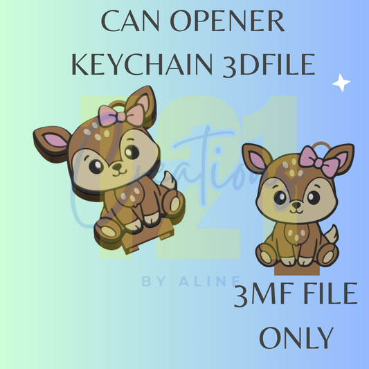 DEER CAN OPENER 3MF FILE