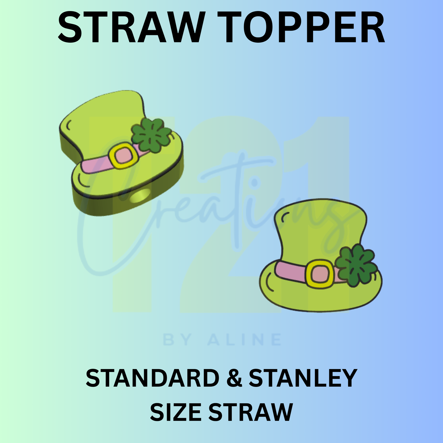 CLOVER HAT STRAW TOPPER