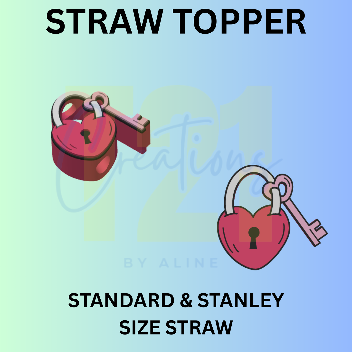 LOCKET STRAW TOPPER