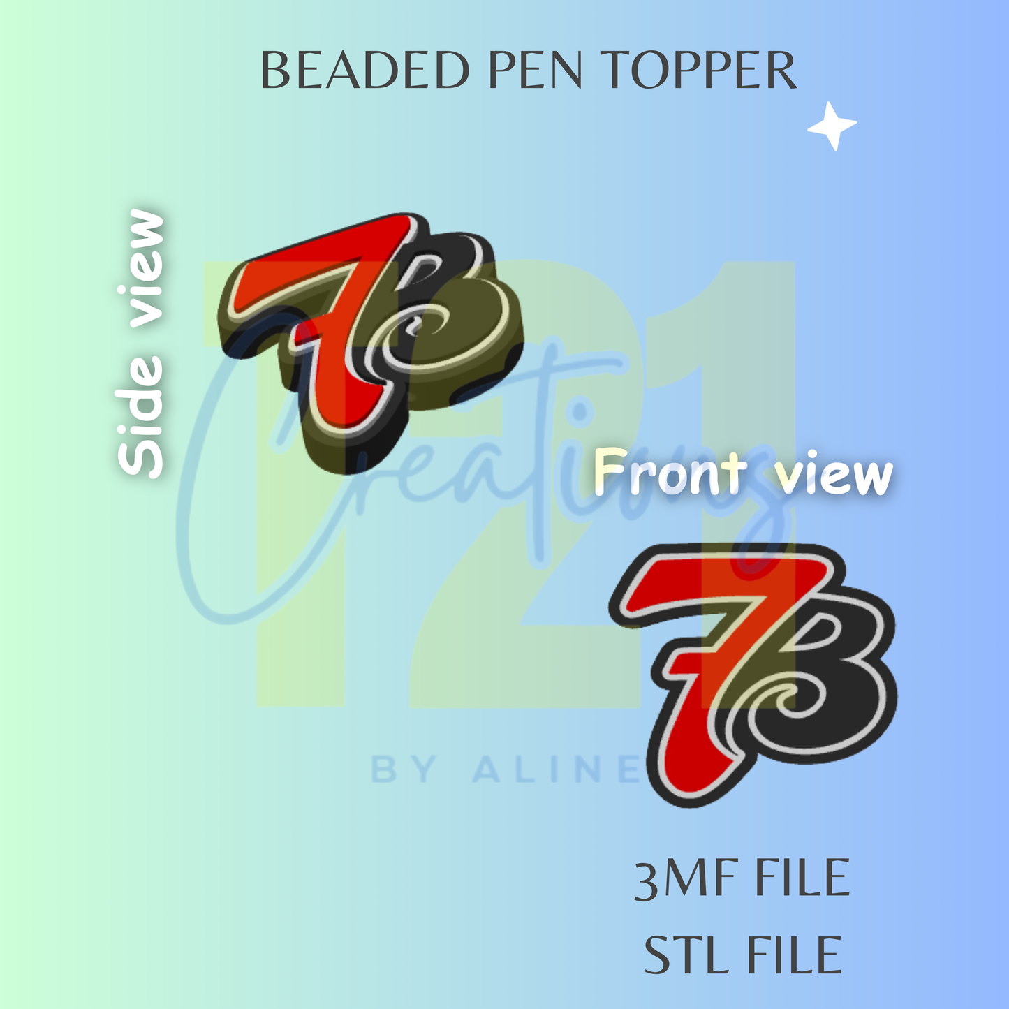 7B PEN TOPPER STL FILE