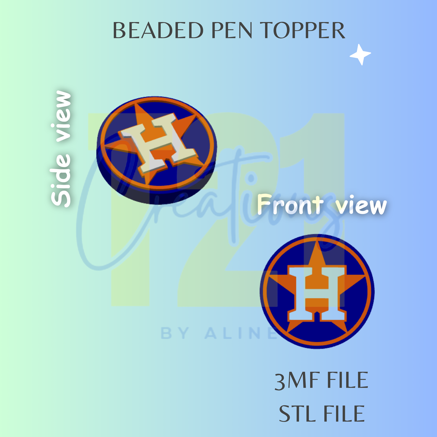 TEXAS 3 PEN TOPPER STL FILE