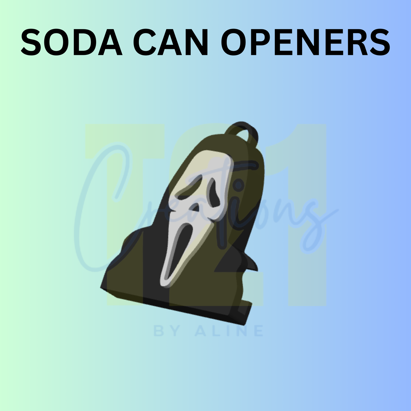FACE GHOST 1 CAN OPENER KEYCHAIN
