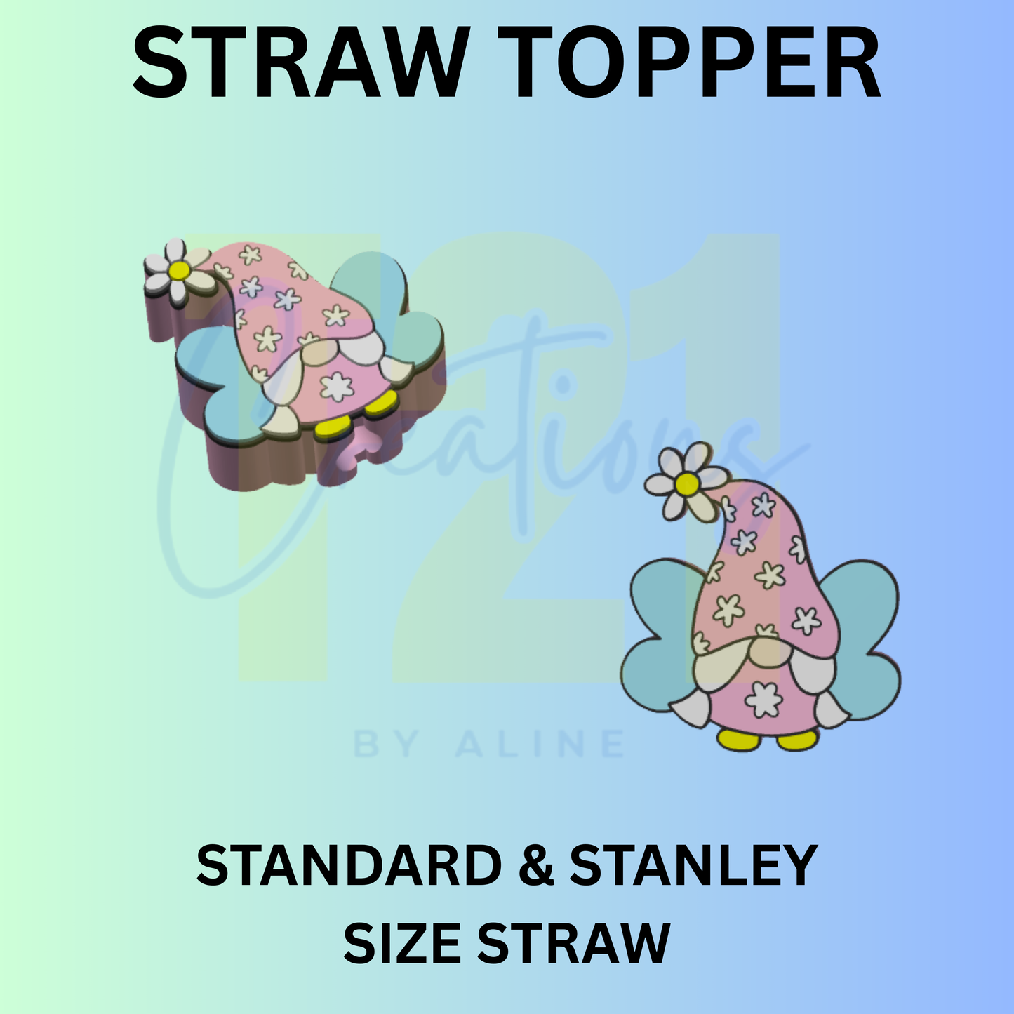 FAIRY GNOME STRAW TOPPER